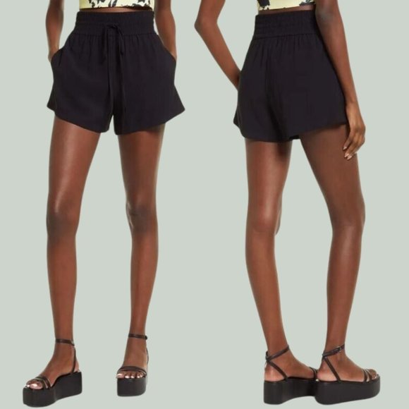 Open Edit Light Summer Dress Shorts | Black | US L - Picture 2 of 6